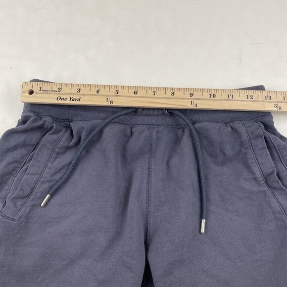 NIKE Sweat Shorts Men’s S Blue Cotton Swoosh Logo Gym Drawstring Elastic Waist - Picture 5 of 9